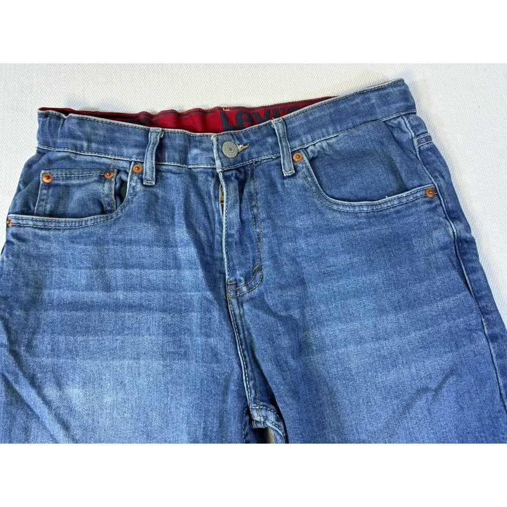 Levi's 514 Straight Leg‎ Boys Jeans Size 18 REG W29 L31 Adjustable Waist Blue